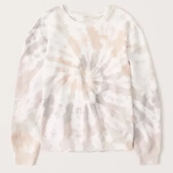 Abercrombie & Fitch Tie Dye Swirl Soft A&F Collection Crewneck Sweatshirt Medium - Picture 2 of 7